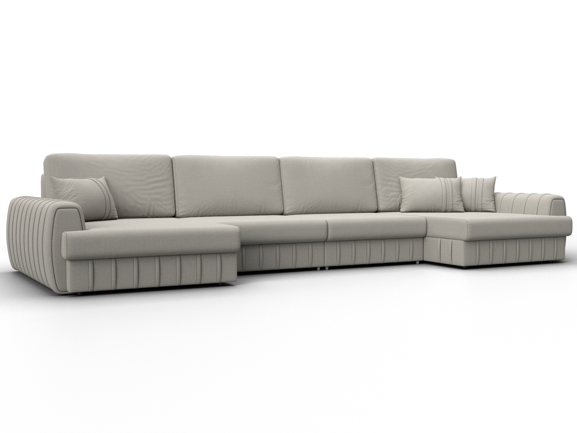 Диван П-образный Лига-057 НПБ Лонг (амур 02 бежевый)