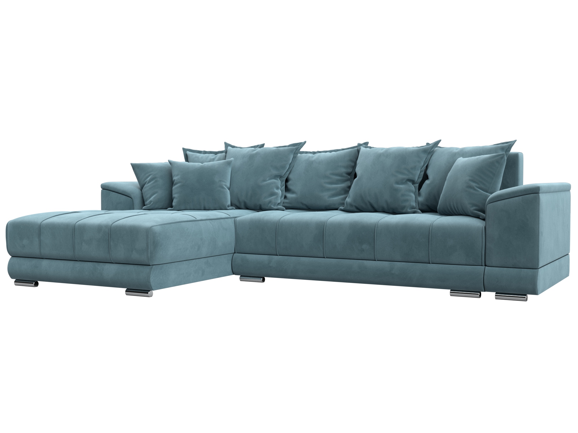 Диван угловой НордСтар левый угол (бирюзовый)