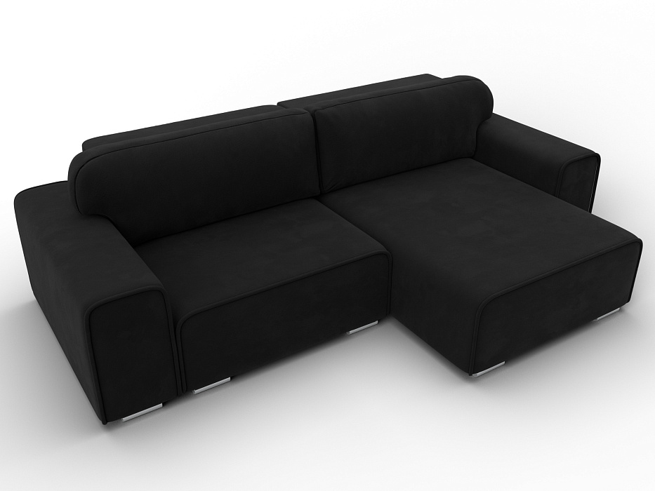 Диван угловой Лига-029 (черный)