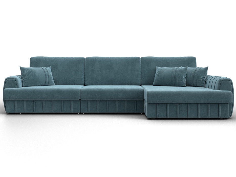 Диван угловой Лига-057 НПБ Лонг угол правый (seven 113 бирюзовый)