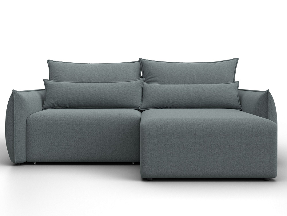 Диван угловой Лига-051 НПБ угол универсальный (амур 07 серый)