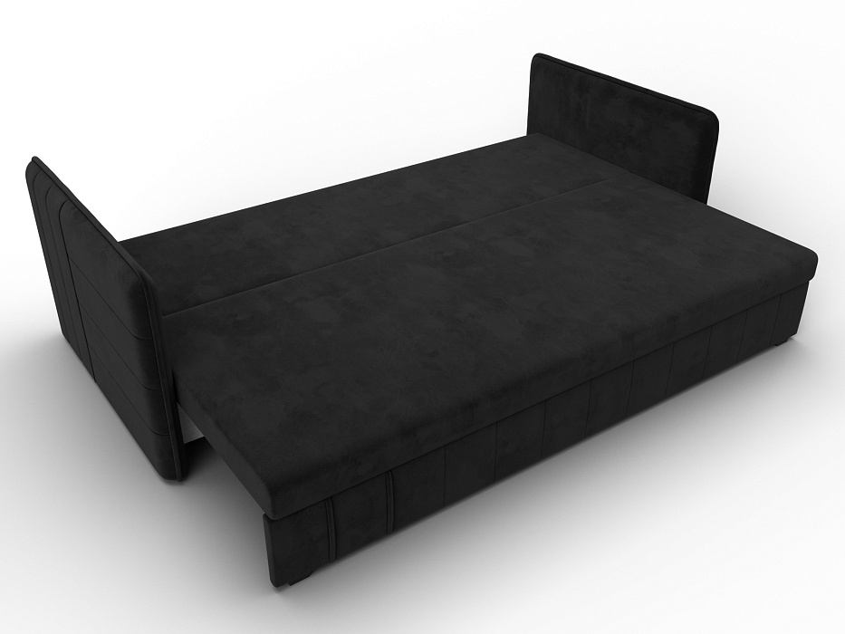 Диван прямой Слим (черный)