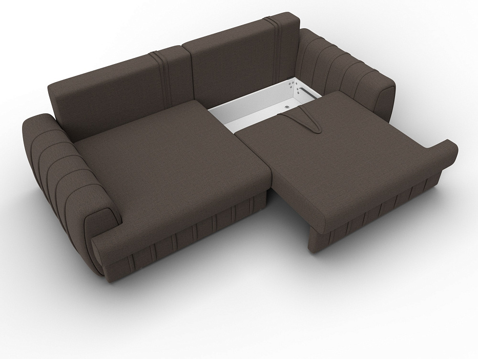 Диван прямой Лига-057 НПБ (амур 05 коричневый)