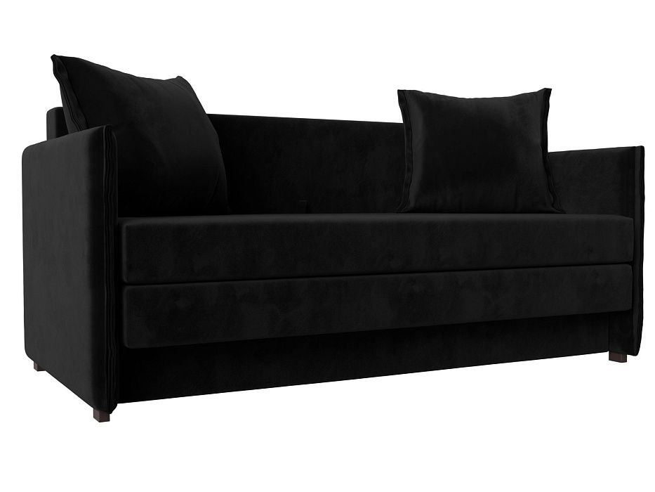 Прямой диван Лига-011 (черный)