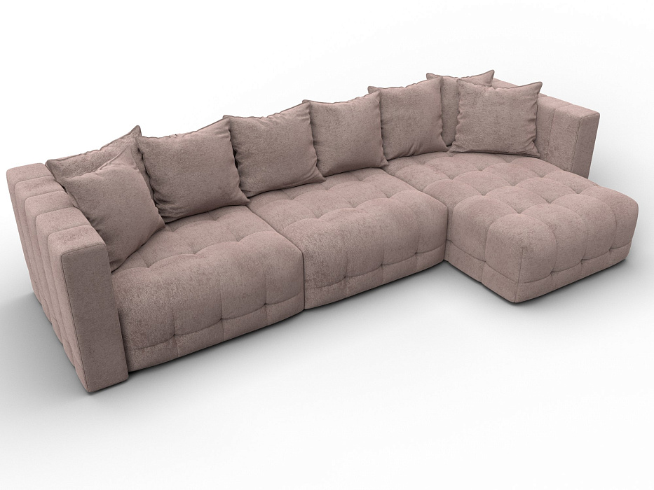 Диван угловой Лига-052 НПБ Лонг угол универсальный (tower 05 бежевый)