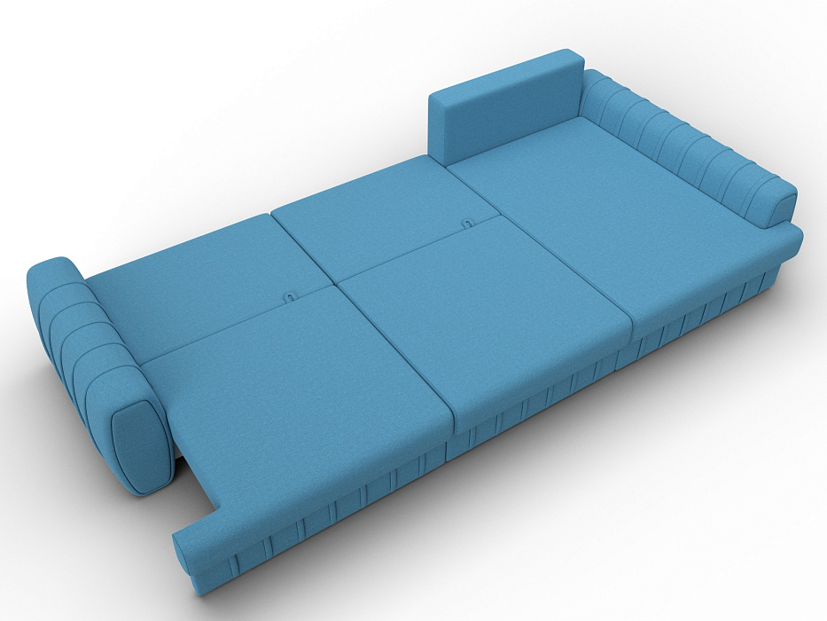 Диван угловой Лига-057 НПБ Лонг угол правый (амур 10 голубой)