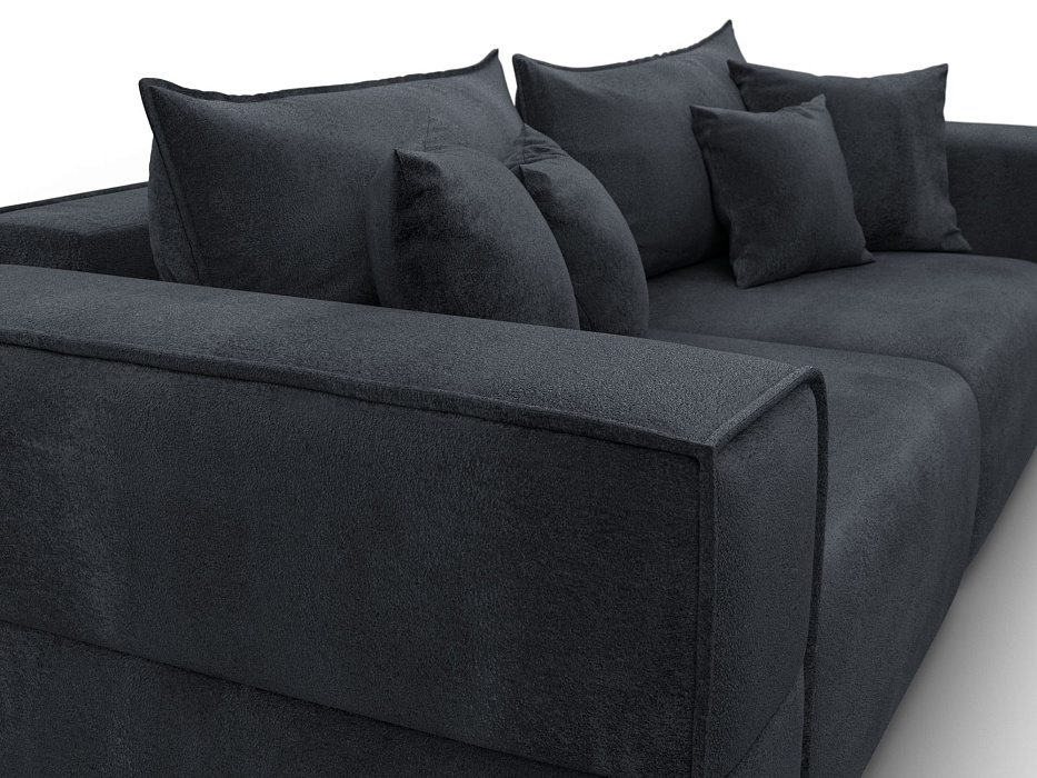 Диван прямой Лига-058 НПБ (tower 11 темно-серый)