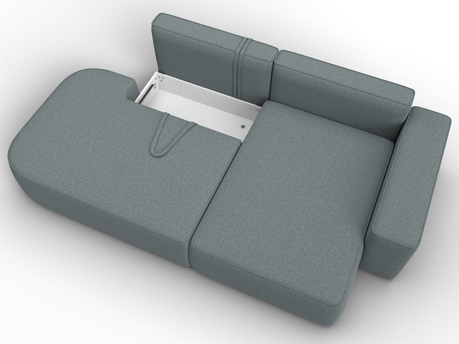 Диван угловой Лига-065 угол правый (амур 07 серый)