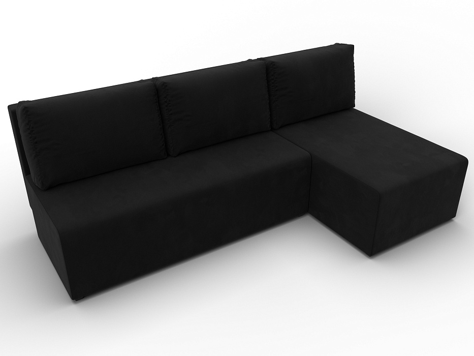 Диван угловой Поло правый угол (черный) Диван угловой Поло правый угол (черный)