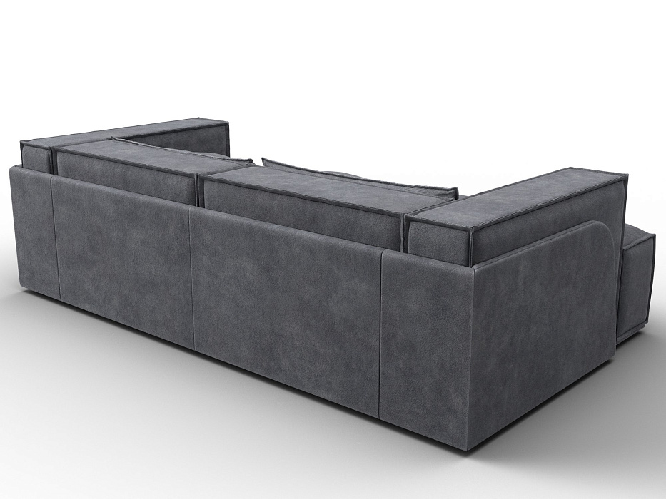 Диван угловой Лига-061 угол левый (brut 16 темно-серый)