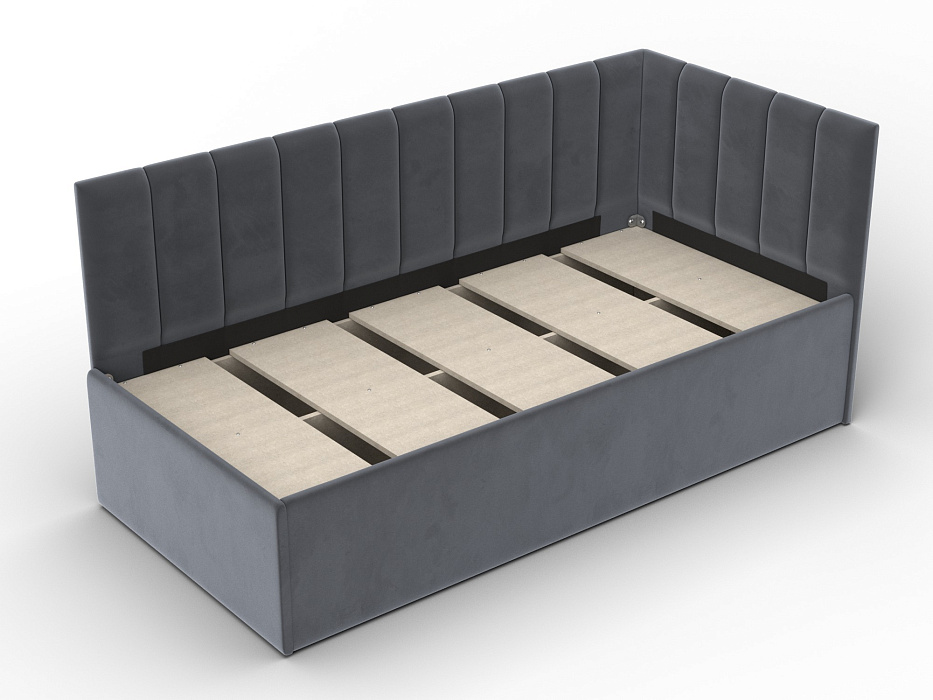 Кровать односпальная Лига-128 (90) (seven 17 серый)