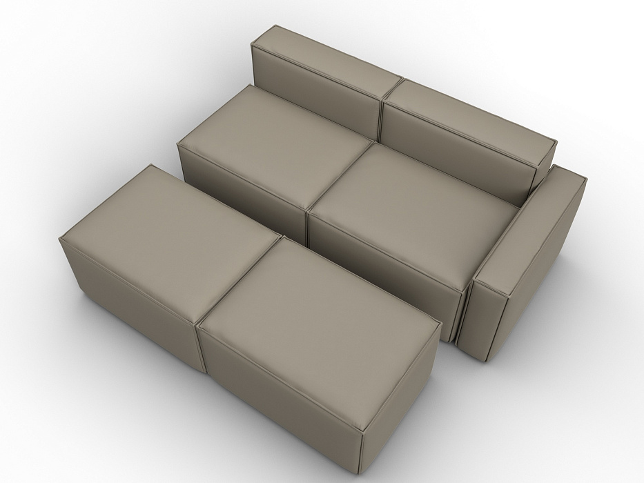 Диван угловой модульный Лига-063 угол правый (grifon 04 бежевый)