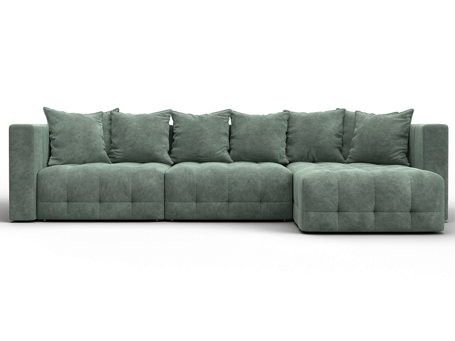 Диван угловой Лига-052 НПБ Лонг угол универсальный (brut 08 зеленый)
