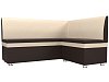 Кухонный угловой диван Уют правый угол (коричневый\бежевый цвет)
