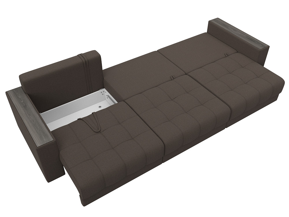 Диван прямой с декором Лига-049 НПБ Лонг (амур 05 коричневый) Диван прямой с декором Лига-049 НПБ Лонг (амур 05 коричневый)