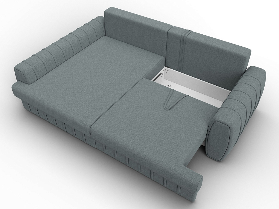 Диван угловой Лига-057 НПБ угол левый (амур 07 серый)