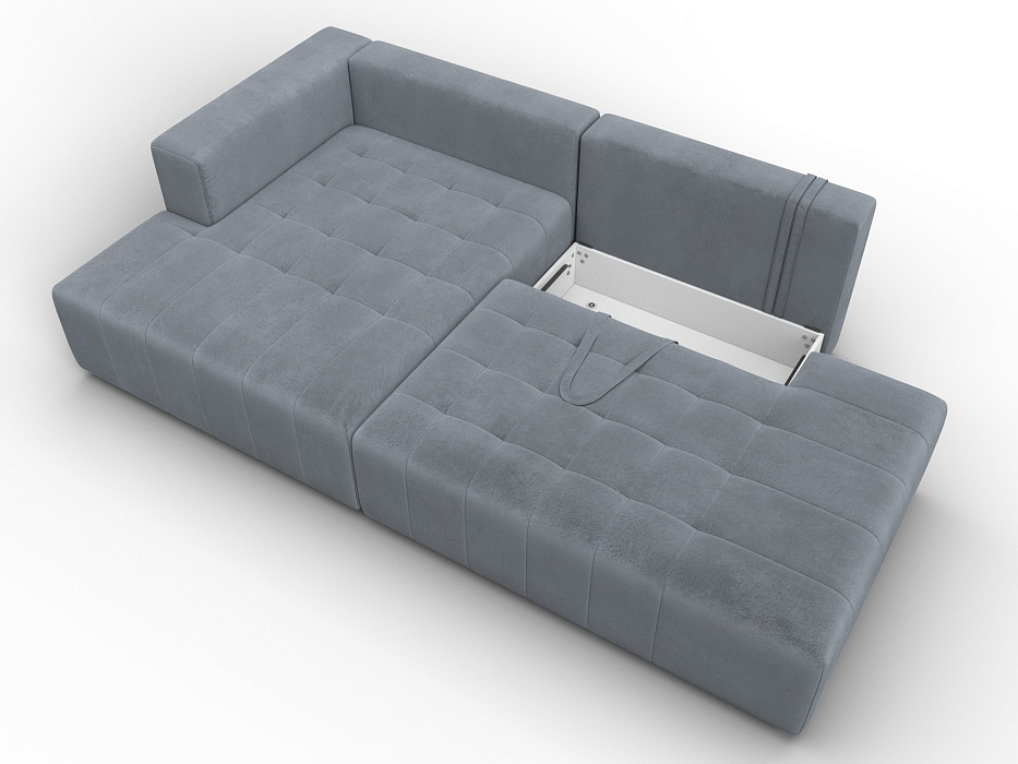 Диван угловой Лига-103 НПБ угол левый (tower 10 серый)