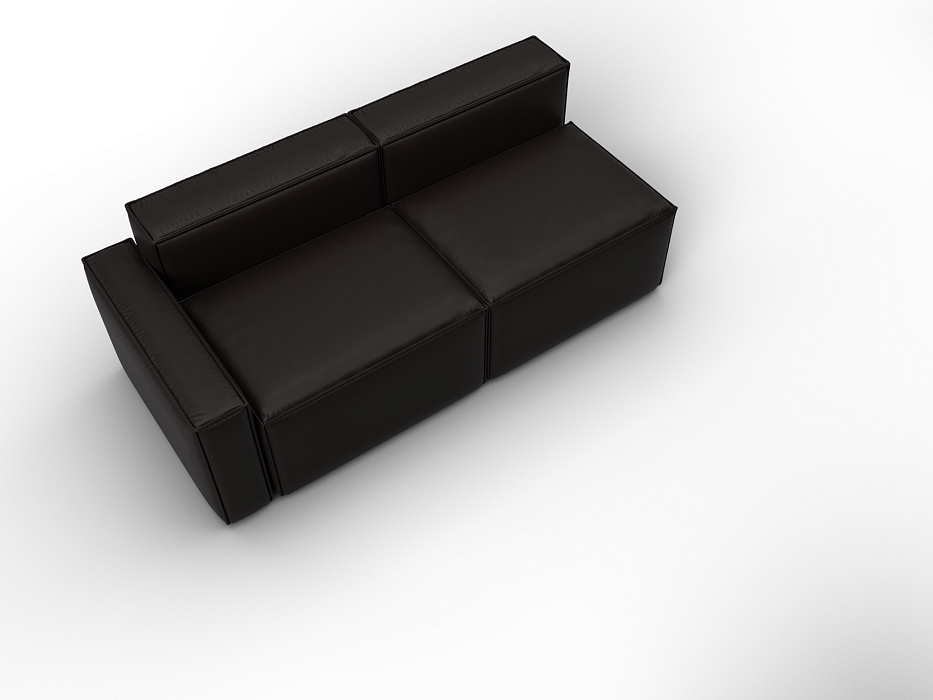 Диван угловой модульный Лига-063 угол левый (grifon 12 коричневый)