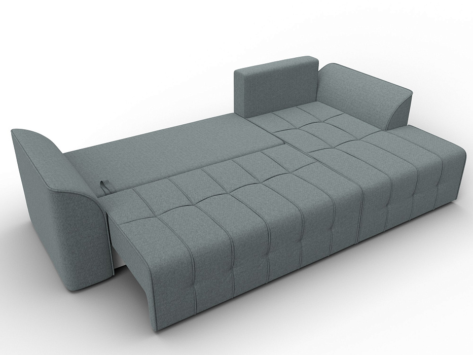 Диван угловой Лига-113 угол правый (амур 07 серый)