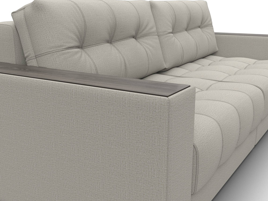 Диван прямой с декором Лига-049 НПБ (амур 02 бежевый)