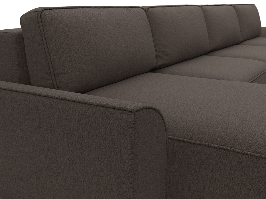 Диван П-образный Лига-048 НПБ лонг (амур 05 коричневый)