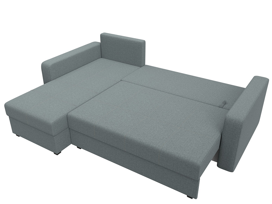 Диван угловой Ливерпуль Лайт левый угол (амур 07 серый)