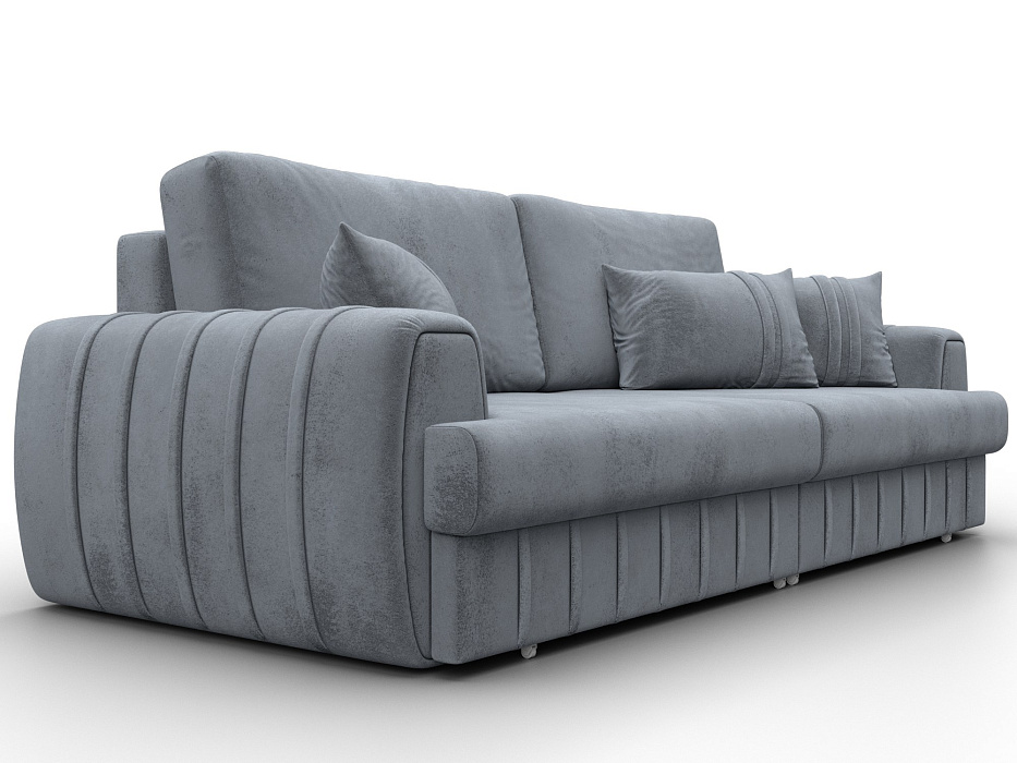 Диван прямой Лига-057 НПБ (tower 10 серый)