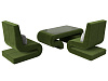 Набор Волна-3 (стол, 2 кресла) (зеленый)