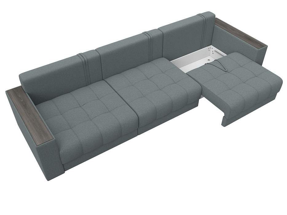 Диван прямой с декором Лига-049 НПБ Лонг (амур 07 серый) Диван прямой с декором Лига-049 НПБ Лонг (амур 07 серый)