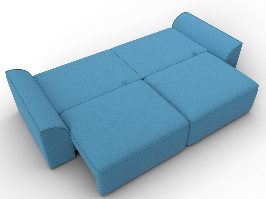 Диван прямой Лига-048 НПБ (амур 10 голубой)