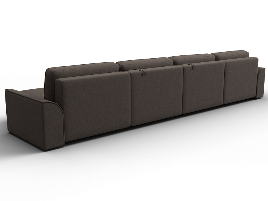 Диван П-образный Лига-048 НПБ лонг (амур 05 коричневый)