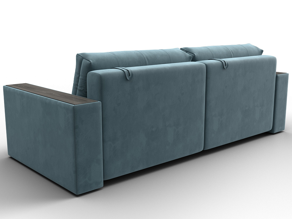 Диван прямой с декором Лига-049 НПБ (seven 113 бирюзовый)