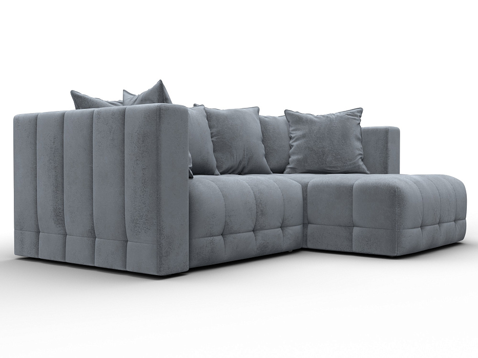 Диван угловой Лига-052 НПБ угол универсальный (tower 10 серый)