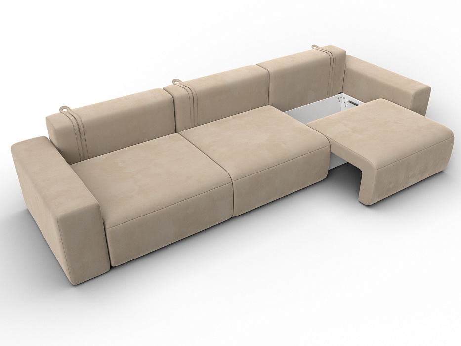 Диван прямой Лига-036 НПБ Классик Лонг (бежевый)