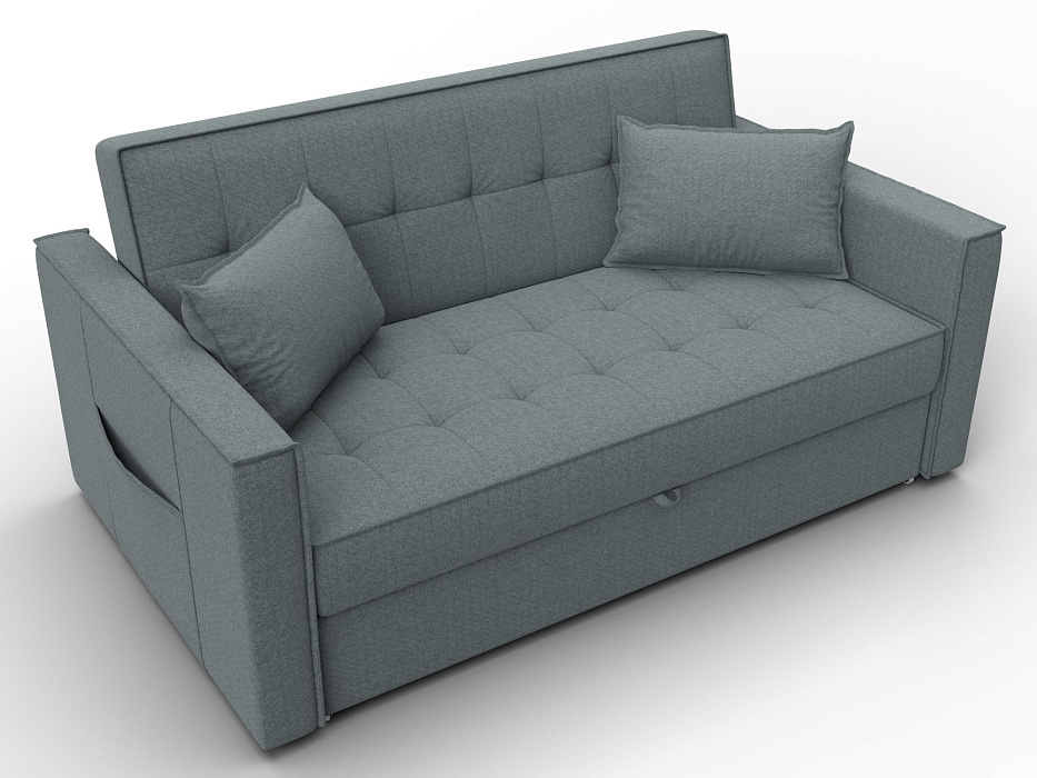 Диван прямой Лига-104 (140) (амур 07 серый)