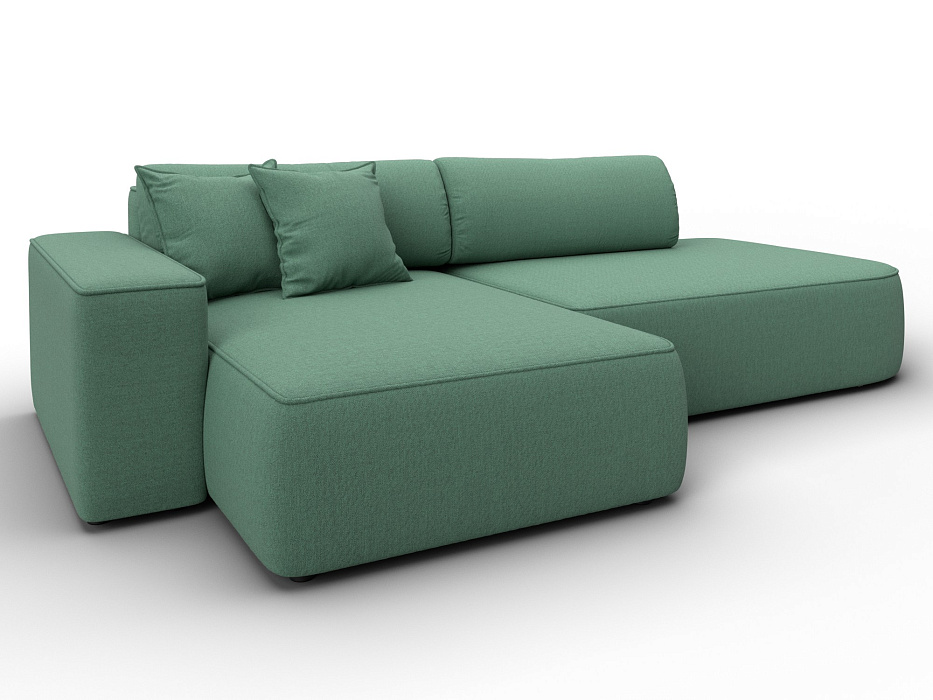 Диван угловой Лига-065 БП угол левый (амур 11 зеленый)