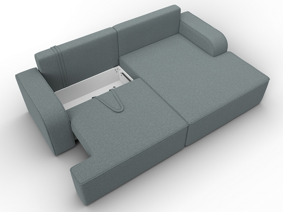 Диван угловой Лига-120 угол правый (амур 07 серый)