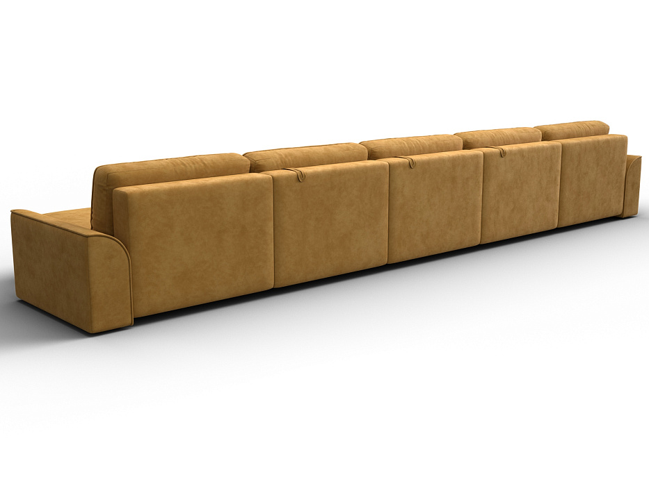 Диван П-образный Лига-048 НПБ МегаЛонг (brut 10 желтый)