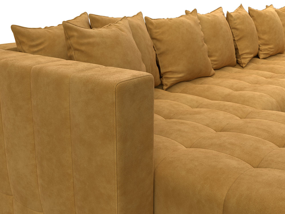 Диван П-образный Лига-052 НПБ МегаЛонг (brut 10 желтый)