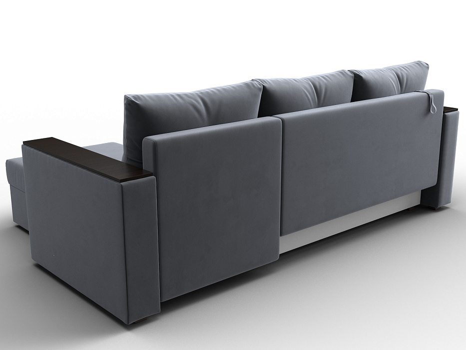 Диван угловой Атланта без стола универсальный угол (seven 17 серый)