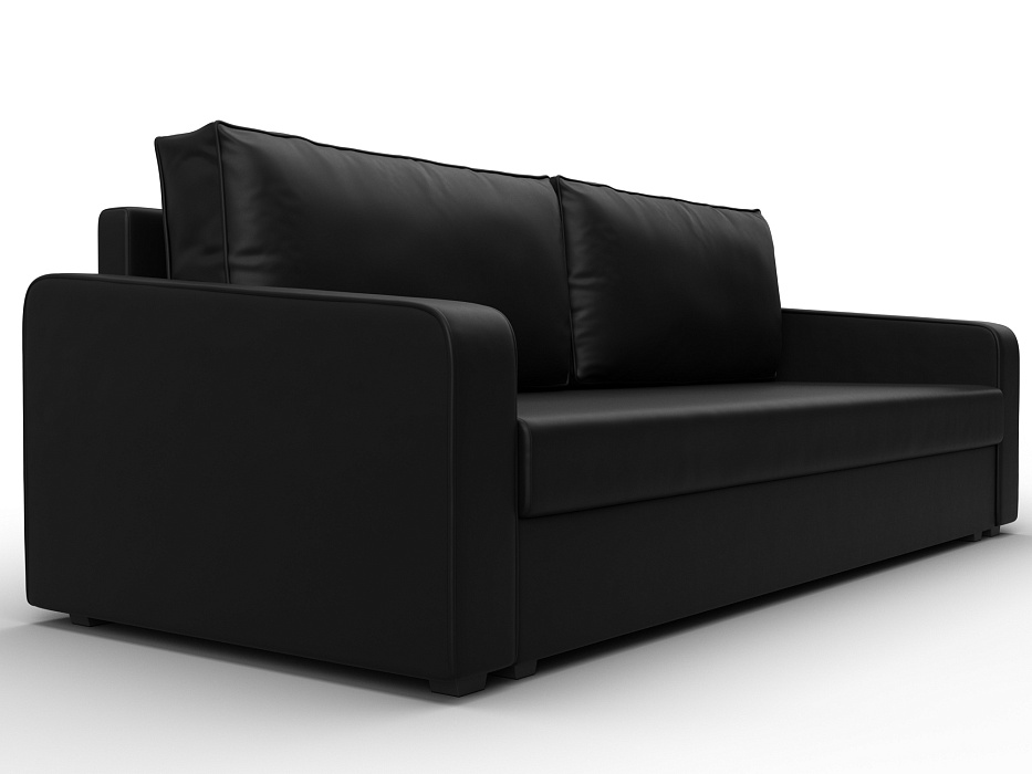 Диван прямой Лига-009 (черный)