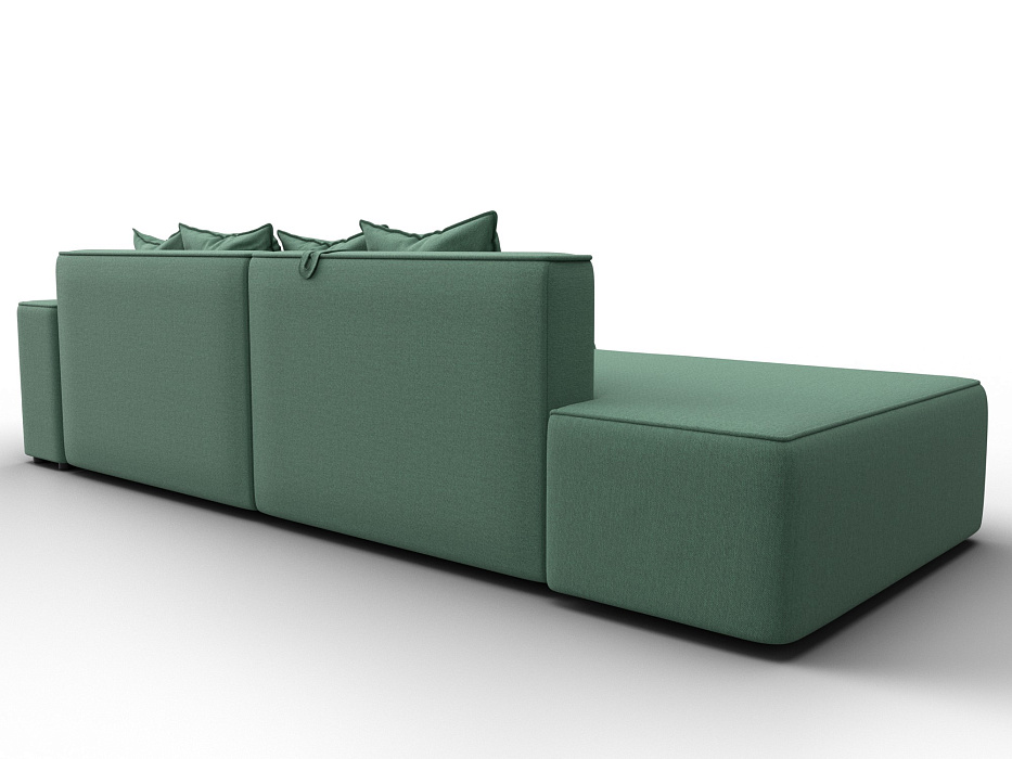 Диван угловой Лига-079 угол правый (амур 11 зеленый)