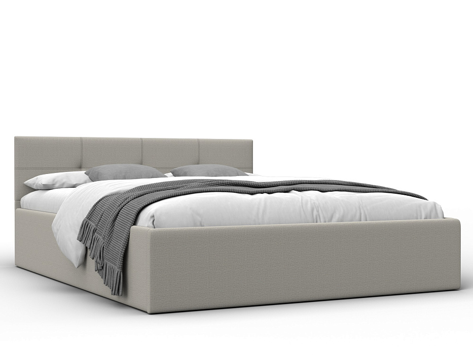 Кровать двухспальная Лига-127 (160) (амур 02 бежевый)