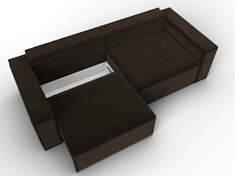 Диван прямой Куба (коричневый)