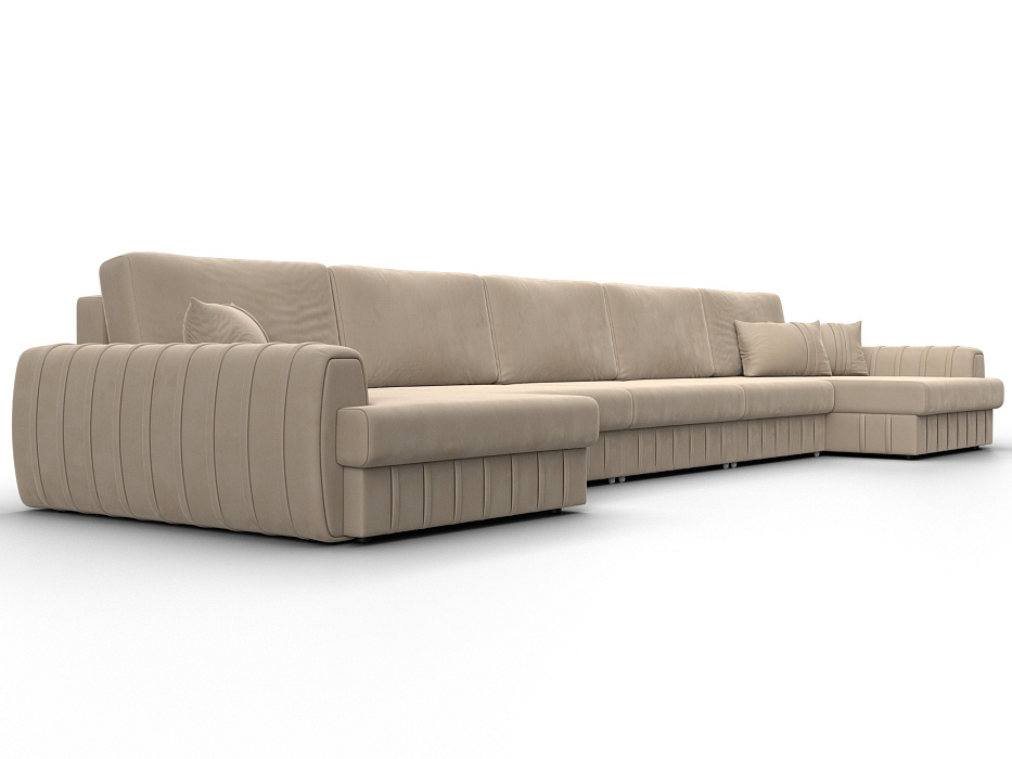 Диван П-образный Лига-057 НПБ МегаЛонг (seven 729 бежевый)