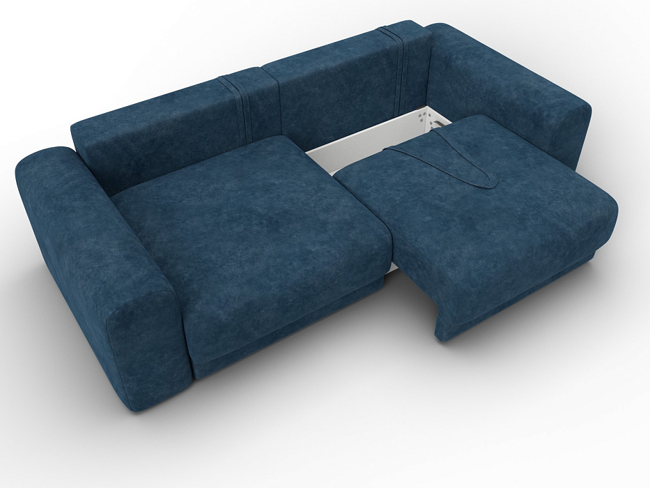 Диван прямой Лига-056 НПБ (brut 11 синий)