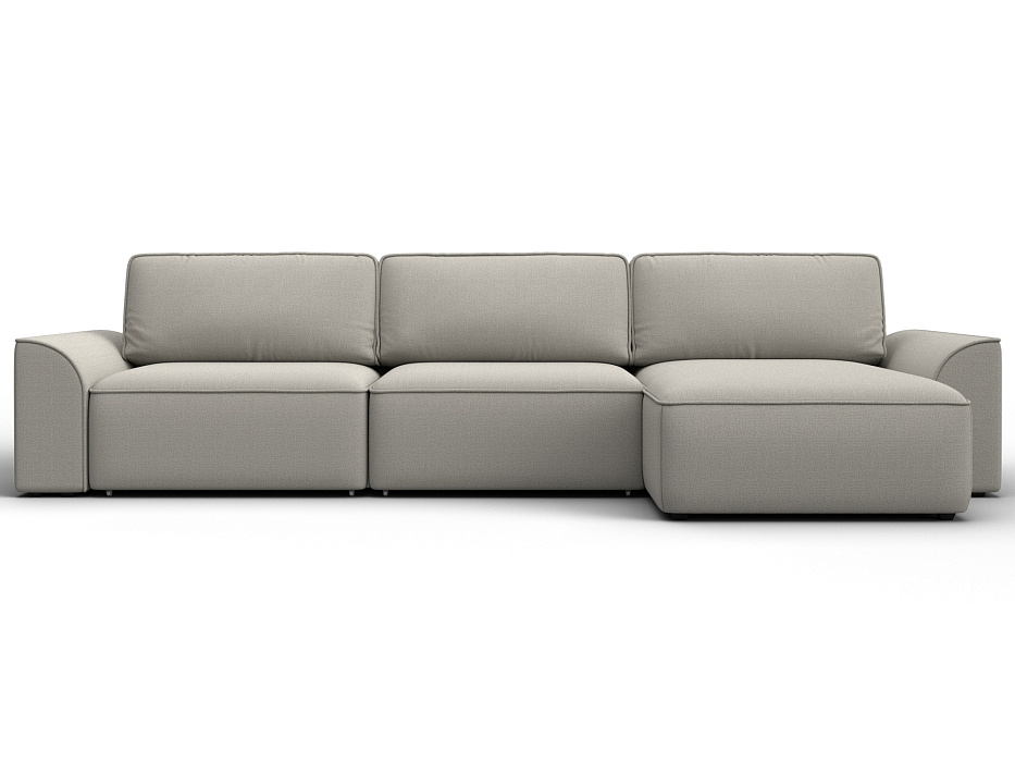 Диван угловой Лига-048 НПБ лонг (амур 02 бежевый)