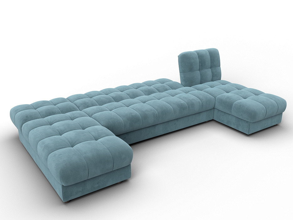 Диван П-образный Лига-116 НПБ (seven 113 бирюзовый)