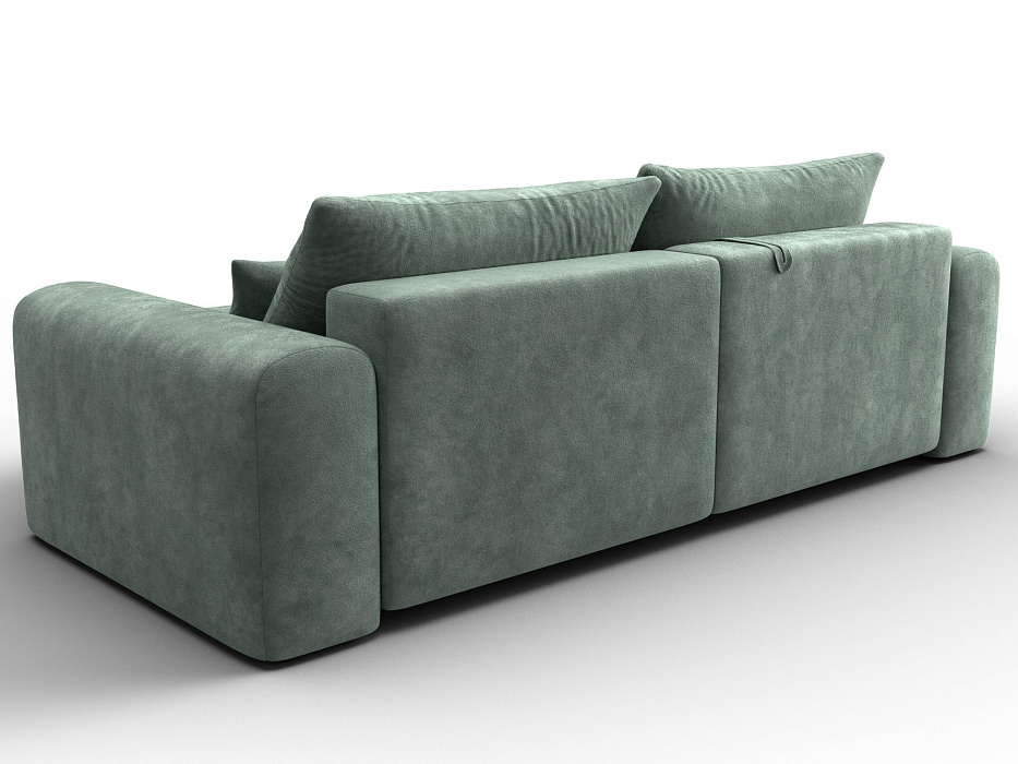 Диван угловой Лига-056 НПБ угол универсальный (brut 08 зеленый)