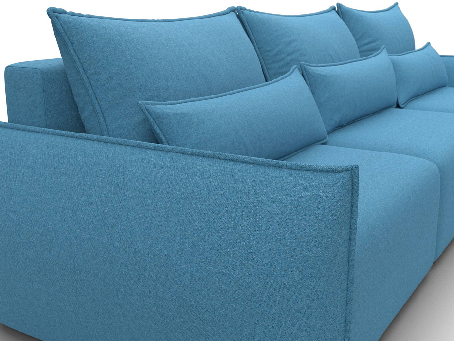 Диван угловой Лига-051 НПБ Лонг угол универсальный (амур 10 голубой)